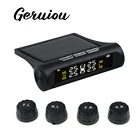 GERUIOU Автомобильная система контроля давления в шинах TPMS цифровой ЖК-дисплей Автоматическая охранная сигнализация Датчик солнечной энергии TPMS датчики давления шин