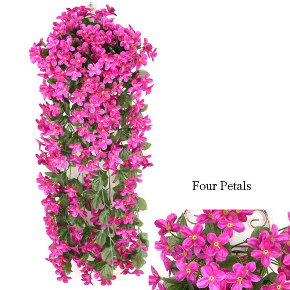 

Artificial Fake Flowers Ivy Vine Hanging Garland Plant Romantic Wedding Party Home Garden Parks Offices Dining Rooms Decoration