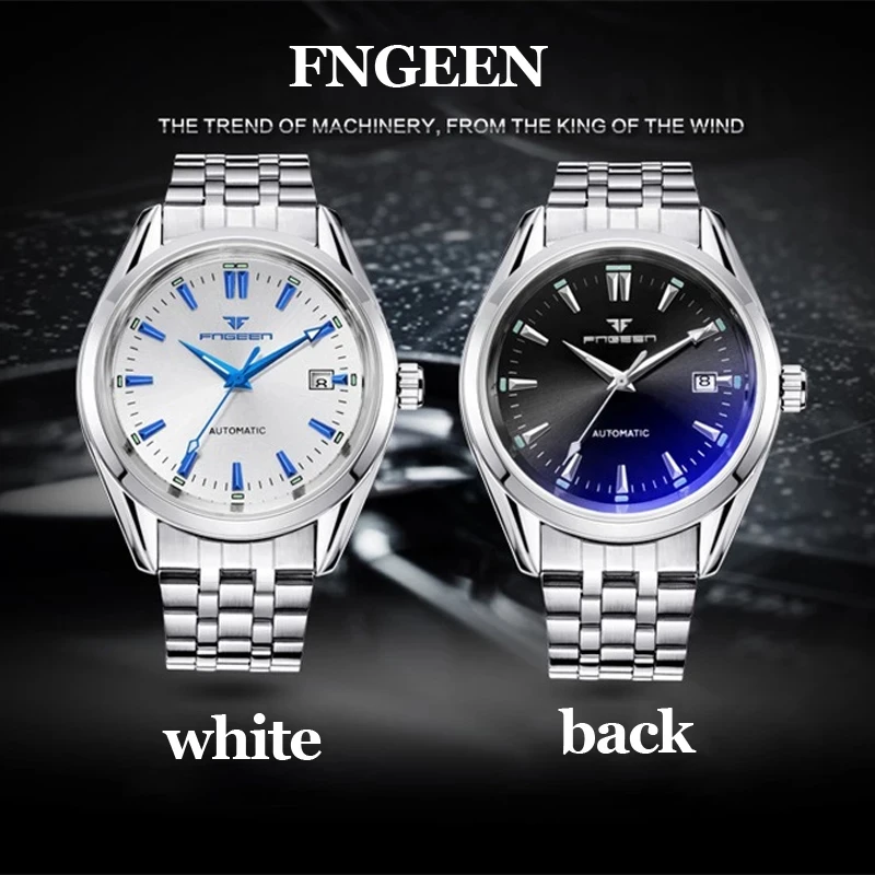 

Mens Top Brand Luxury Watches Male Luminous Calendar Waterproof Wrist Watch Stainless Steel Automatic Mechanical Wristwatch