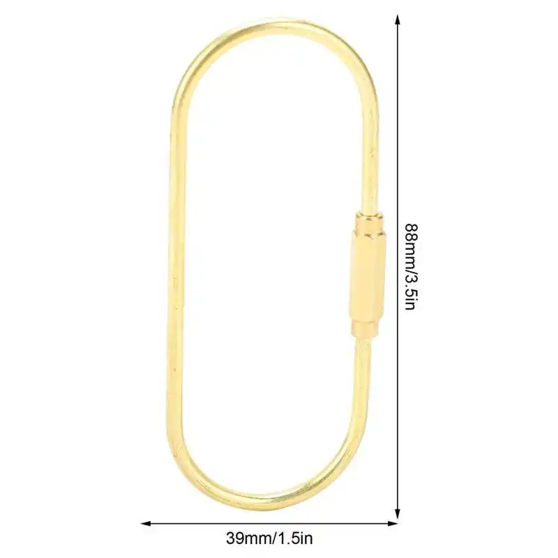 O‑Shaped Brass Keychain Lightweight Portable Screw Lock Key for Hung Backpack | Спорт и развлечения