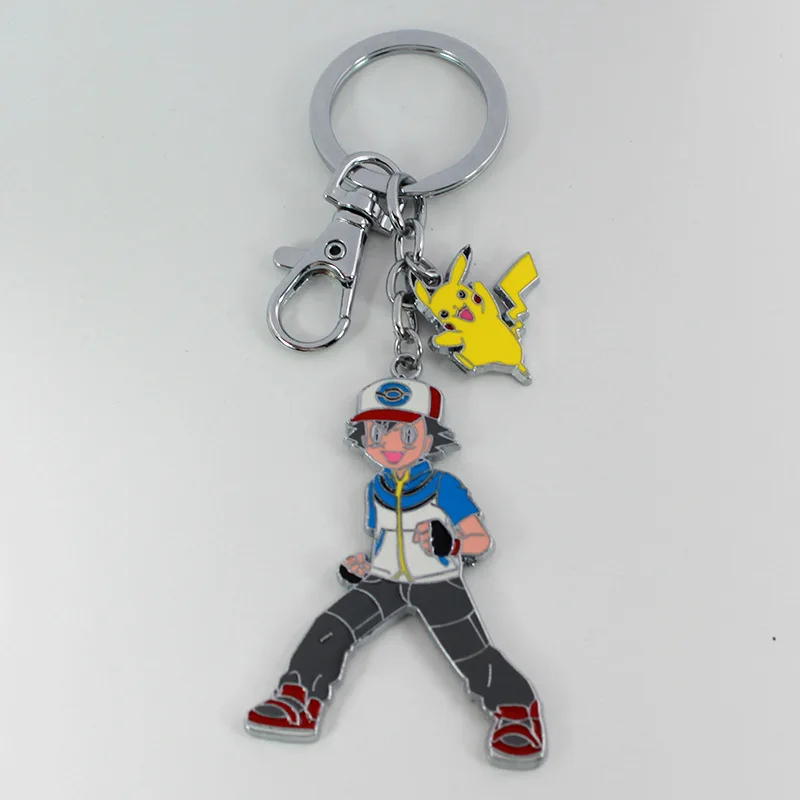 Брелок с покемоном Entei Eevee Swablu Piplup Poke Ball Pikachu Ash Ketchum Rowlet милый забавный мультфильм металлический брелок Аниме подвеска