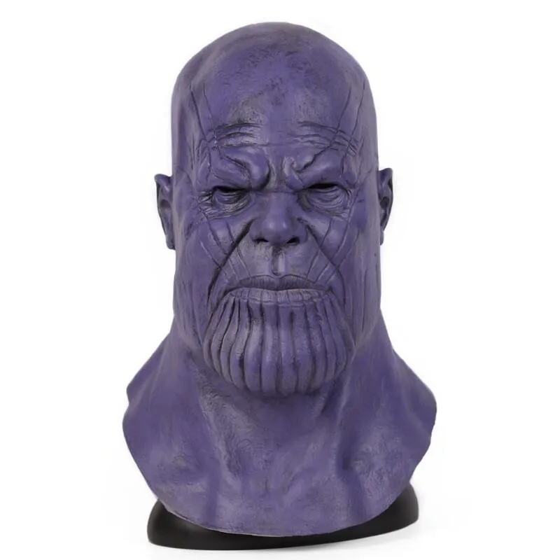 Thanos A Танос маска латексные маски Косплей фильм Бесконечность войны эндгейм Дэдпул Маска реквизит - Цвет: Thanos A