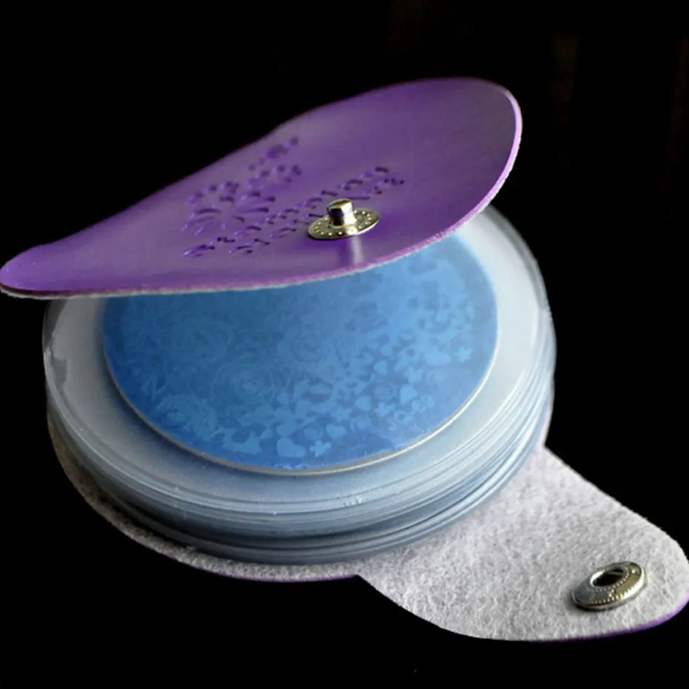 24 слота шаблон для дизайна ногтей папка/чехол/сумка/держатель диам. 5 см маленький