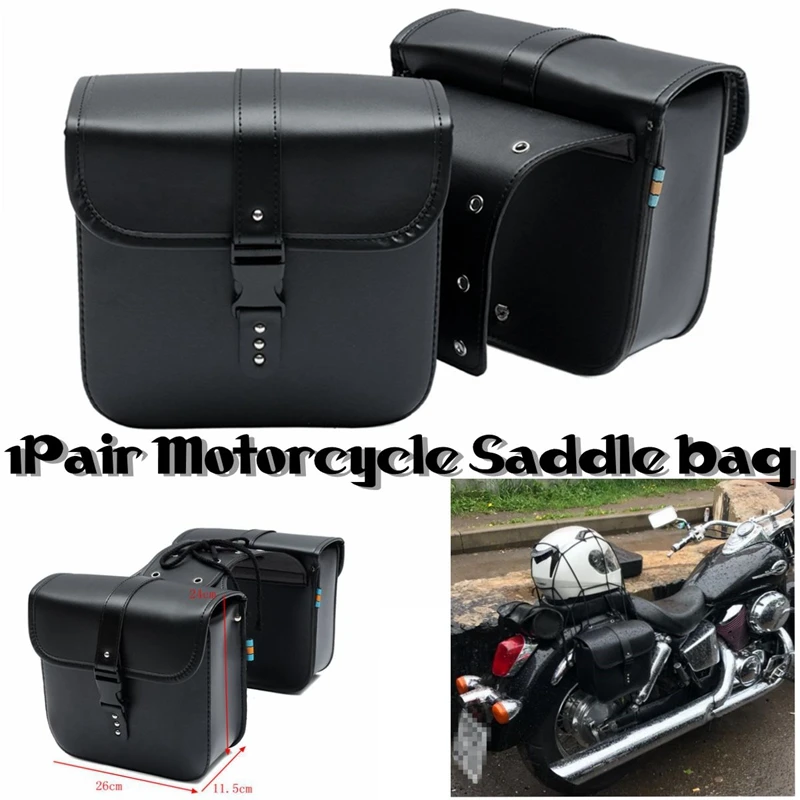 

1Pair Universal Motorcycle Saddle Bags Side Storage Luggage Bag Fork Tool Pouch For Harley/Honda Motorcycle Accessories Package