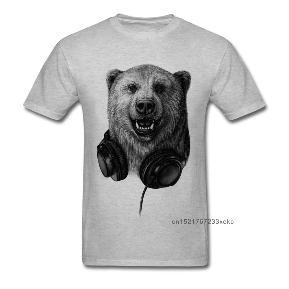 Футболка мужская серая с принтом Северный Медведь|Мужские футболки| |