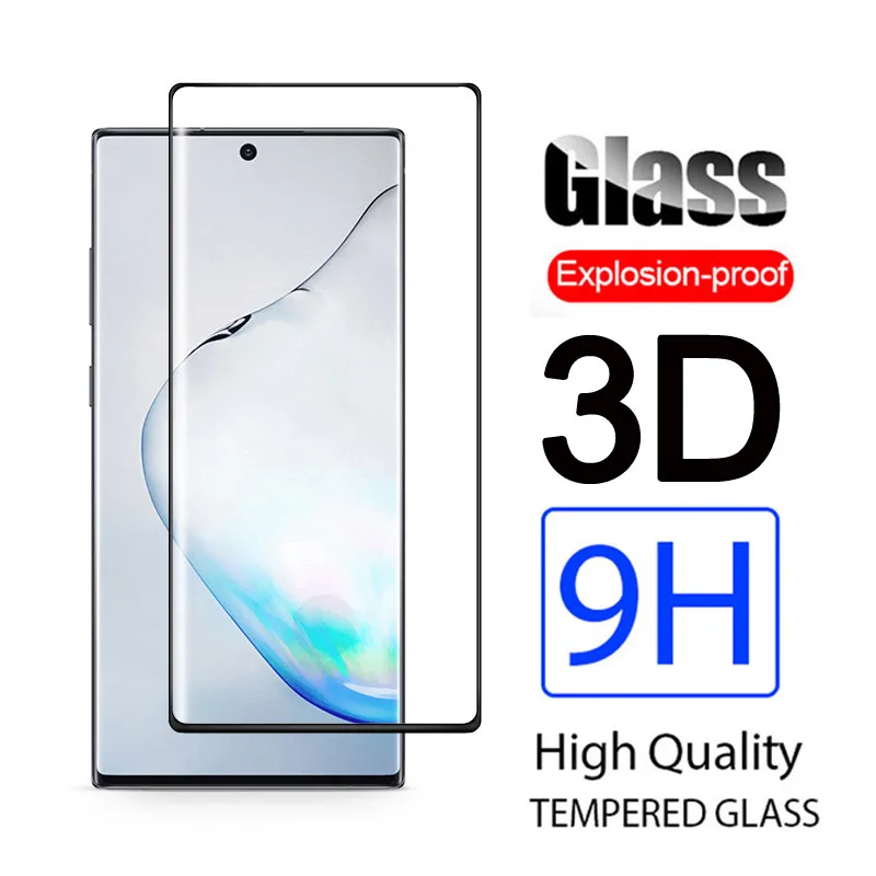 3D полное клеевое закаленное стекло Samsun Note 10 для Samsung Galaxy Pro защитное на Galax Note10 10Pro
