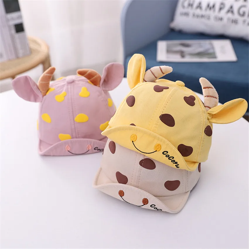 

Cute Baby Cap Girls Boys Cute Giraffe Baseball Cap Spring Summer Children Cotton Sun Hat Toddler Outdoor Visor Hats