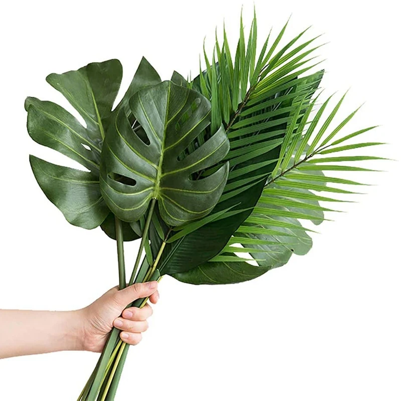 

8 Packs of Artificial Palm Leaf Greening Tropical Palm Tree Palm Leaf Wedding Decoration Garden Party Decorations