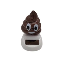 funny solar powered swing dancing poo toy home car ornament decoration gifts