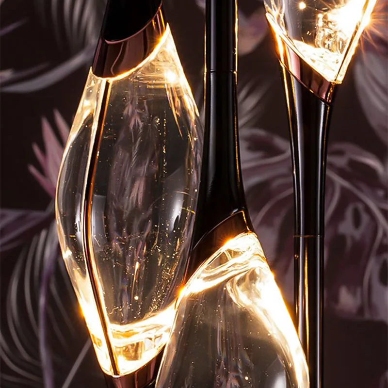 

bedside small chandelier postmodern simple dining room single bedroom Nordic living room bar copper crystal chandelier