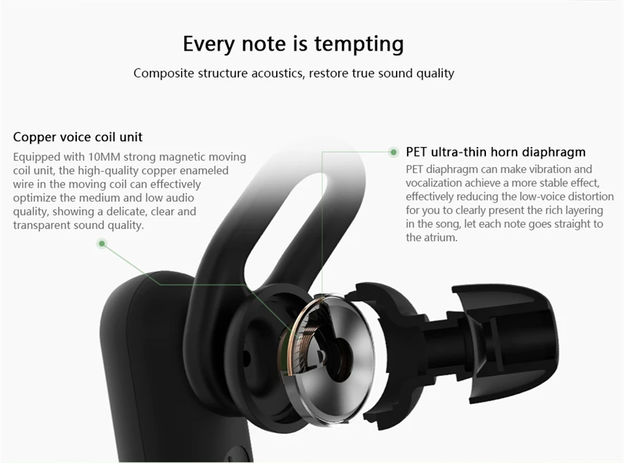 Оригинальные Bluetooth наушники Xiaomi MI Sport миниатюрная Молодежная стереогарнитура