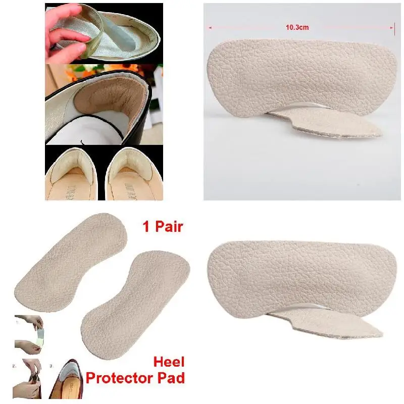 

Women Shoes Cushion 1 Pair Foot Care Shoes Pads Cow Leather Insole Liner High Heel Cushion Solid Color Mini