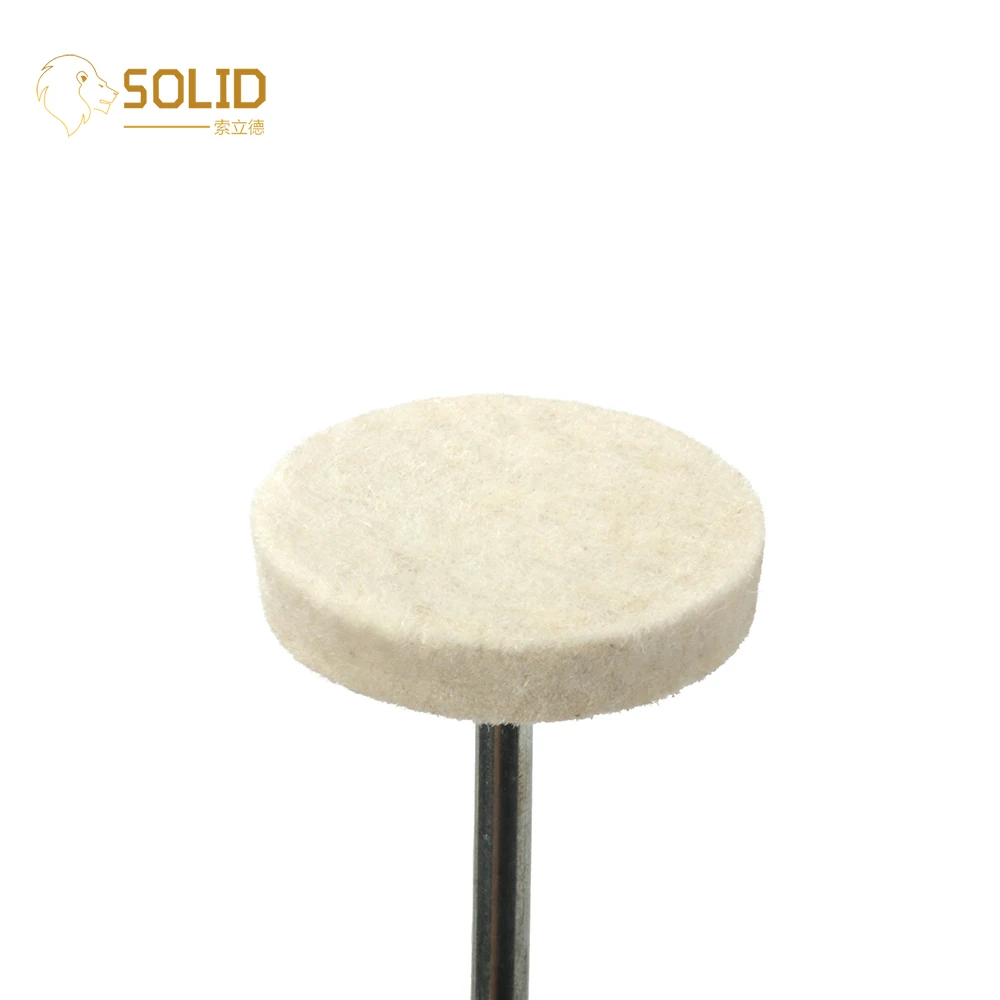 

50Pcs 25mm Wool Felt Grinding Head 1/8" Mounted Mandrel Polishing Wheel Rotary Tool for Polishing Metal and Plastics