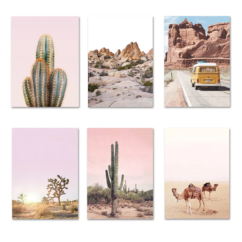 Природа пустыня путешествия пейзаж холст плакат скандинавские огурцы наклейки