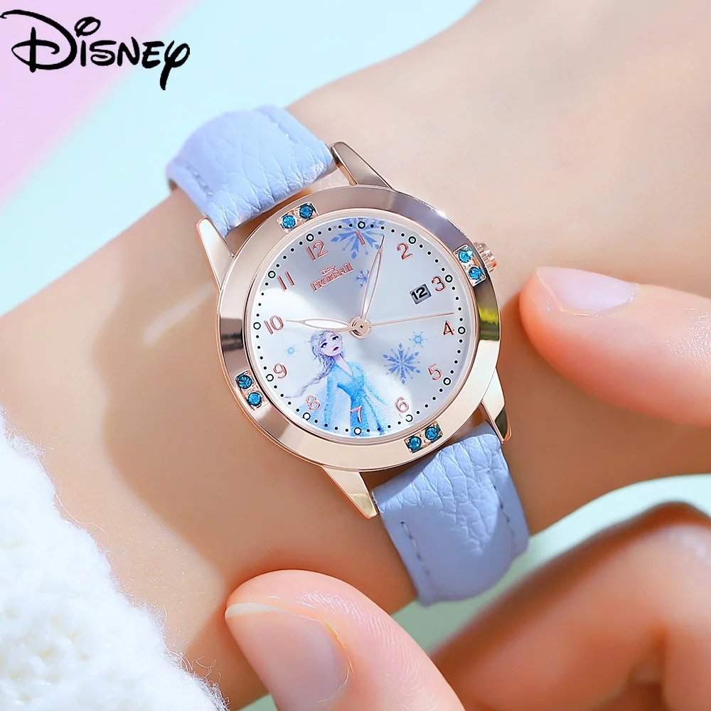 

Оригинальные часы Disney Frozen Aisha принцесса модные кварцевые часы с календарем водонепроницаемые детские часы для девочек простые часы