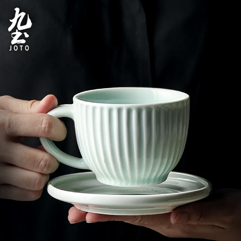 Японская кофейная кружка винтажные чайные чашки и блюдца керамика латте чашка