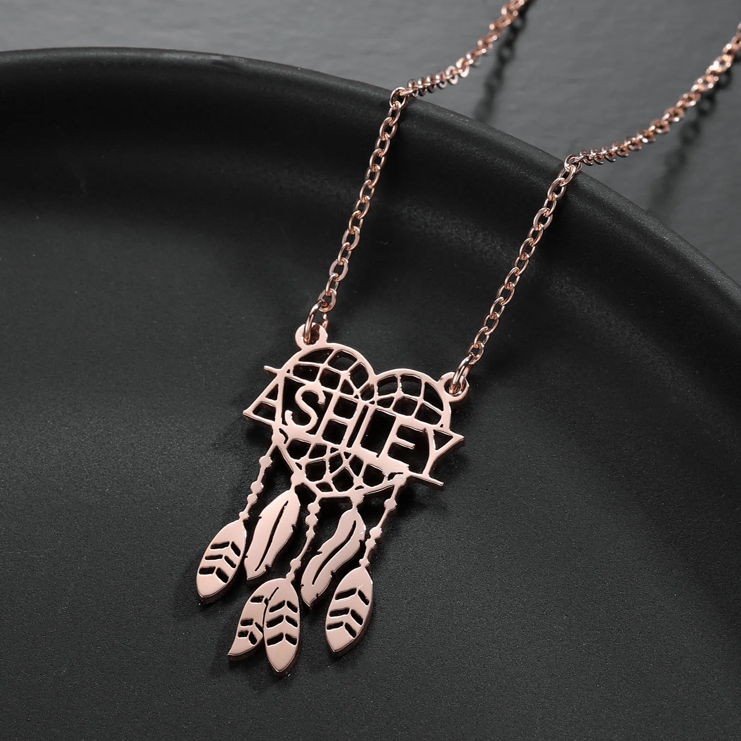 Ожерелье с именем Ловец снов на заказ из нержавеющей стали индийская мандала