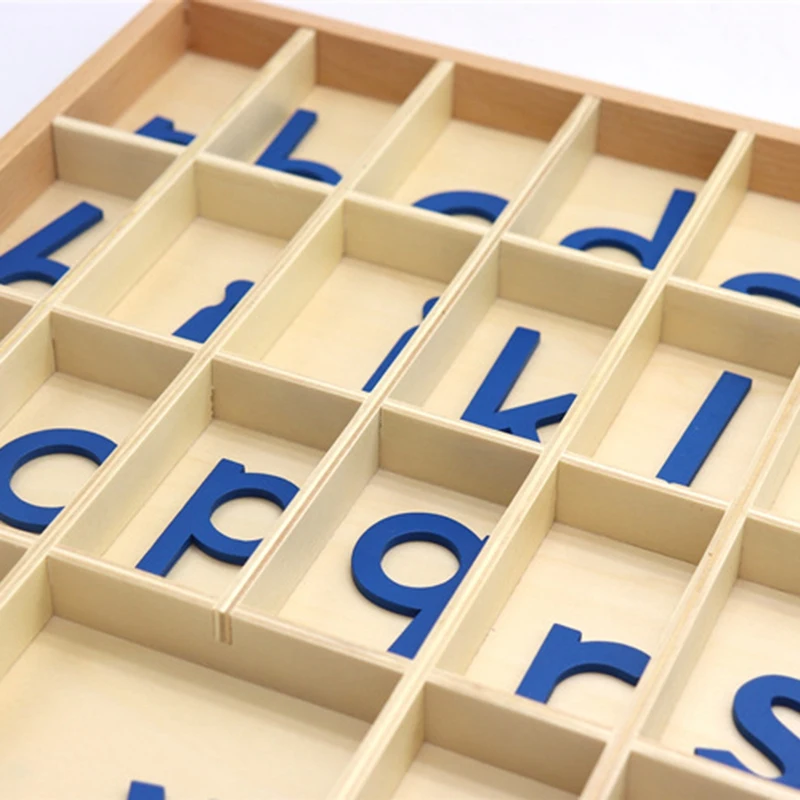 

Wooden Early Childhood Training Box A to Z 26 Letters Learning Wooden Children Educational Toys