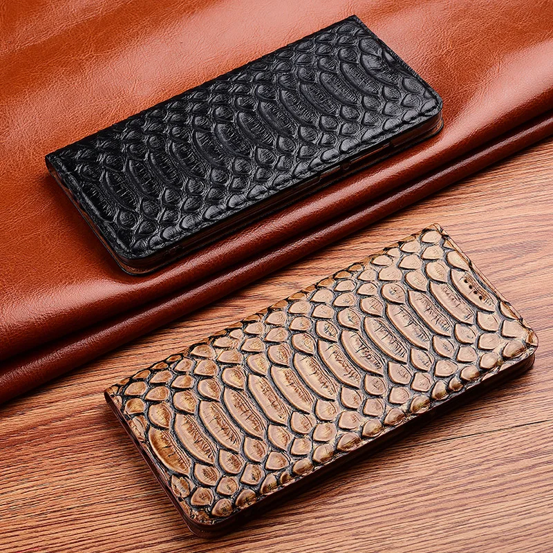 

Top Python Genuine Cow Leather Case For Apple iPhone 11 Pro Max Cover Flip Stand Card Phone Case For iPhone11 Pro Max