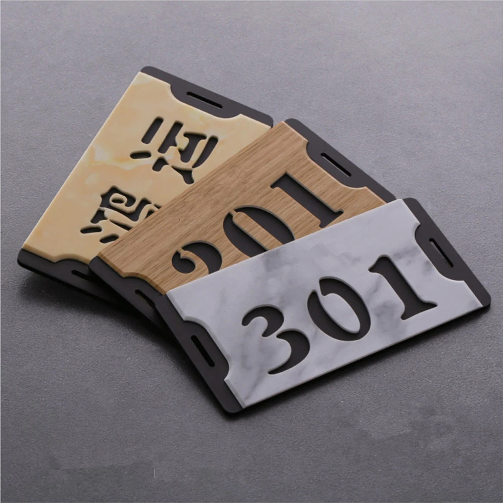 Акриловые цифры для дверей в стиле ретро деревянные квартир отелей дома клейкие