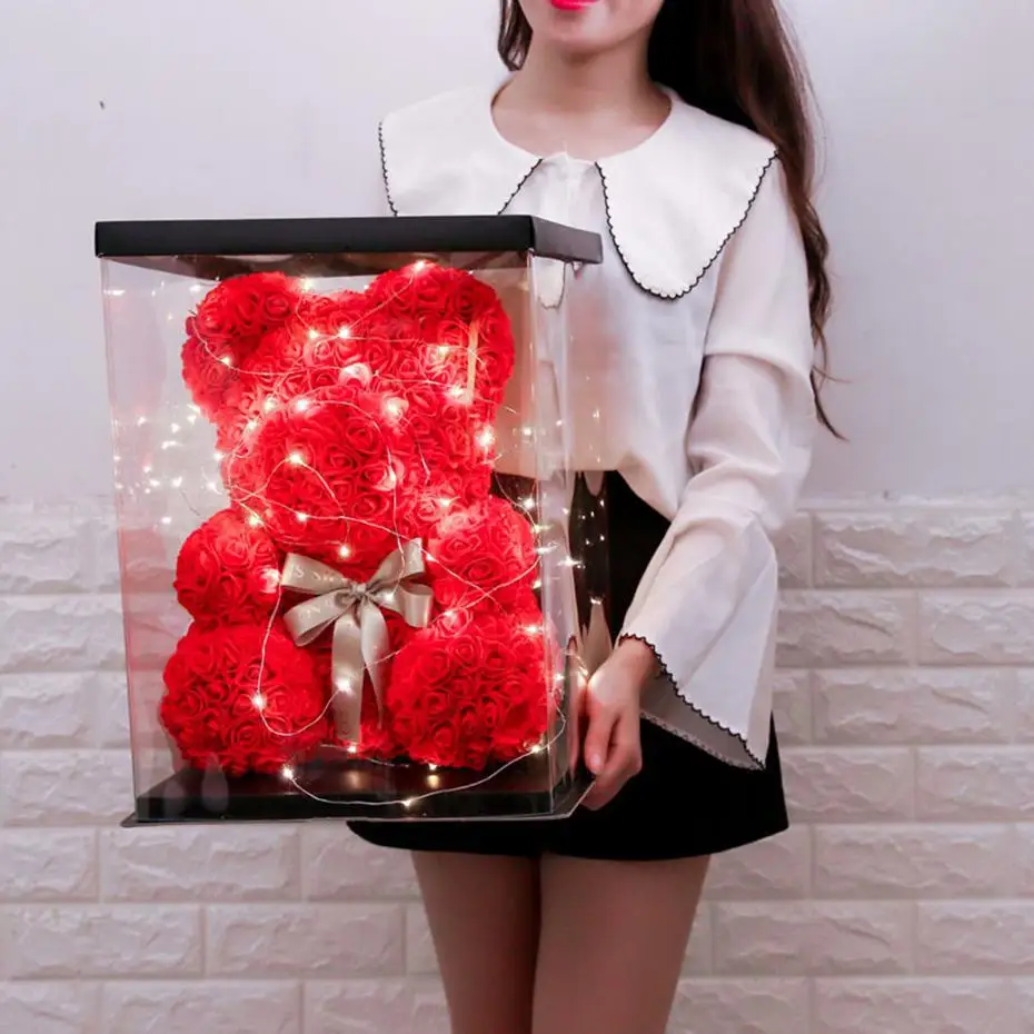 Прямая поставка Роскошный розовый медведь сердце мишка тедди розовые