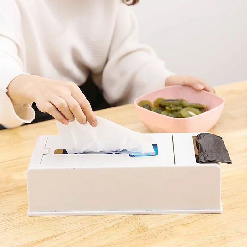 Hot Wall Mounted Trash Bags Storage Box Multi-purpose Garbage Bag Dispenser For Bathroom Kitchen | Дом и сад
