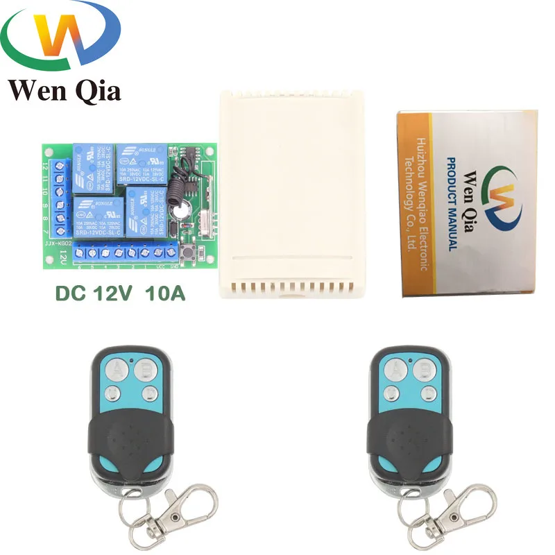 DC12V 10Amp 4CH 433MHz rf дистанционное управление переключатель беспроводной приемник
