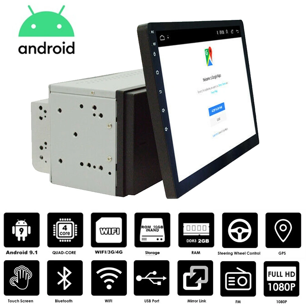 Автомагнитола на Android 9 1 универсальный мультимедийный видеопроигрыватель MP5 с