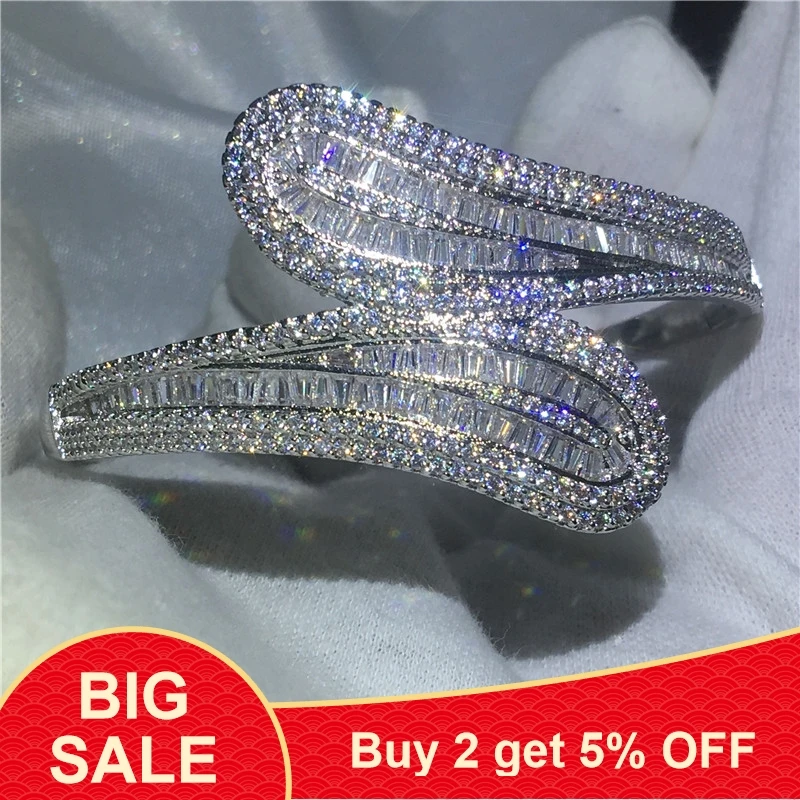 Женский Т-образный браслет ручной работы с фианитом 5 А | Украшения и аксессуары