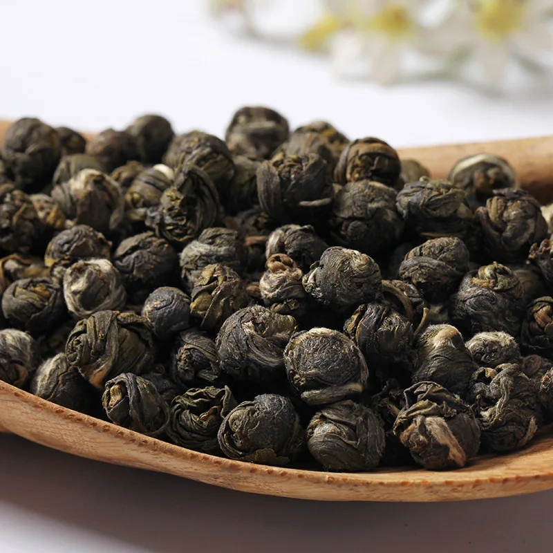 T&eacute; chino de jazm&iacute;n verde, perla, t&eacute; chino, jazm&iacute;n, drag&oacute;n, flor adelgazante, t&eacute; de salud Longzhu-1