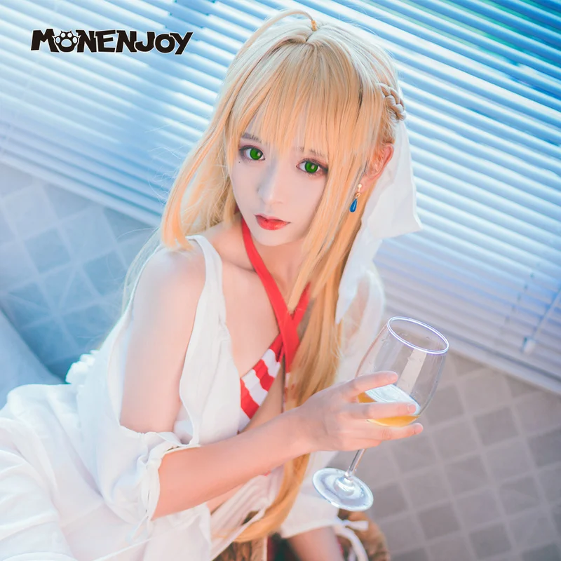 Monenjoy Fate Grand Order Нерон Клавдий косплей парик FGO император роз купальники Cos Hair |