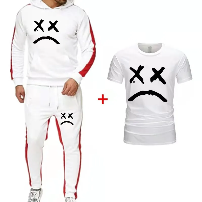 

Recente bmw m moletom com capuz de 2 peças + calças de moletom com zíper moletom com capuz masculino terno de jogging SuitS-3XL