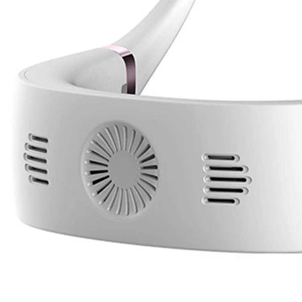 

Portable Lazy Sports Halter Fan 2 Fans Mini Hanging Neck Fan USB Rechargeable Cover Halter Cooling Fan