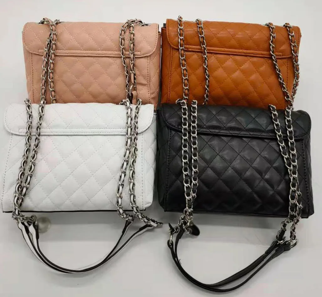 

2021 New Rhombic Grid Women Shoulder Bags Chains Ladies Messenger Bags PU Leather G76
