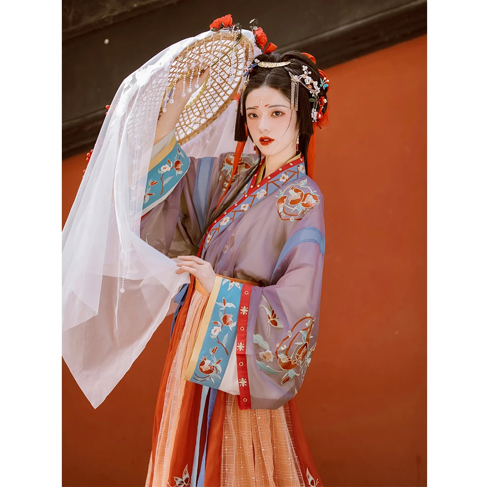 Традиционная китайская одежда для женщин Оригинальная юбка с вышивкой Weijin и