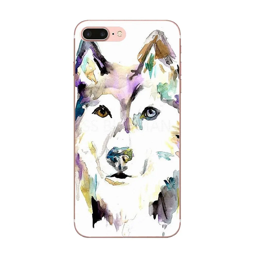 Мягкие чехлы Capa Lovely Animal Husky Puppy для Huawei Honor 4C 5A 5X 6A 6C 6X 7X 9 V8 V10 Mate 7 8 10 P9 P20 Pro Lite Play |