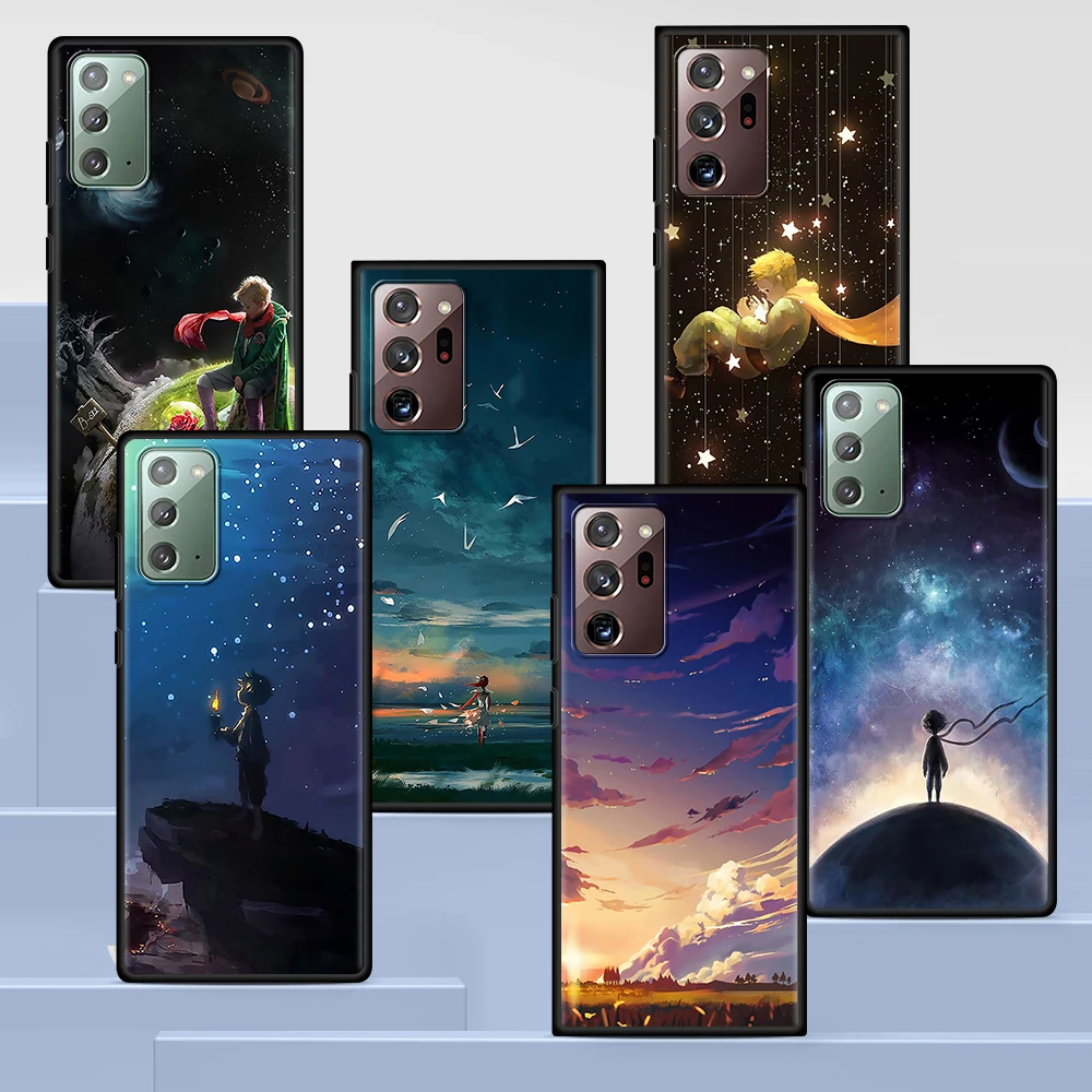 

Little Prince Watercolor Art Case for Samsung Galaxy S20 FE S21 Ultra S10 Lite S10e S9 S8 Plus S7 Edge Black Soft Phone Cover