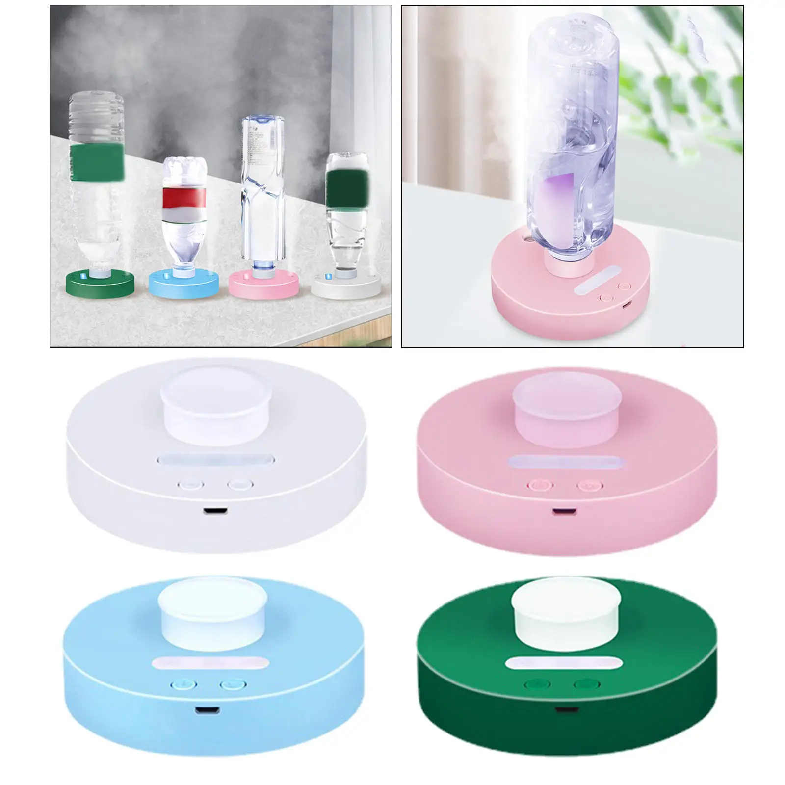 Портативный мини-увлажнитель воздуха в виде бутылки с минеральной водой