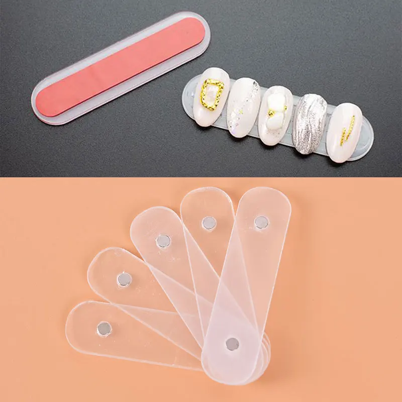 

Nail Art With Magnet Acrylic Strip Display Strip Display Board Japanese Transparent Display Strip DropShipping