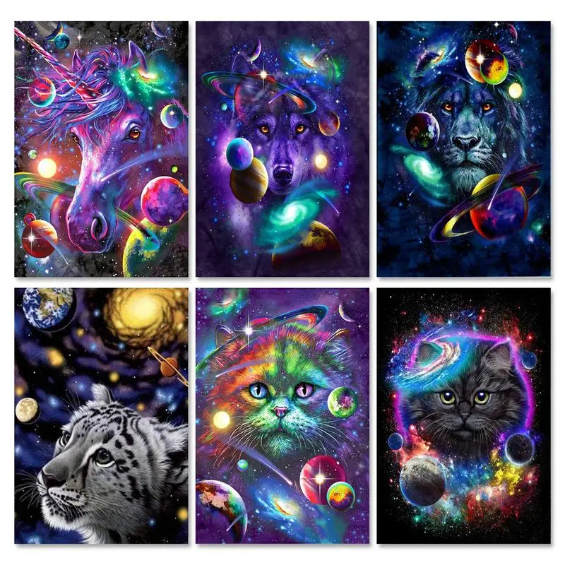 

Brand New 5D Planet Animals Picture Diamond Painting Cross Stitch Art Full Drill Embroidery Living Room Decoration