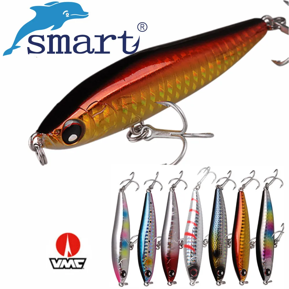 Smart Sinking Pencil Bait 8cm 19g Isca Artificial Professional Quality Hard Fishing Lure 3D Eyes Swimbait with France VMC Hook | Спорт и