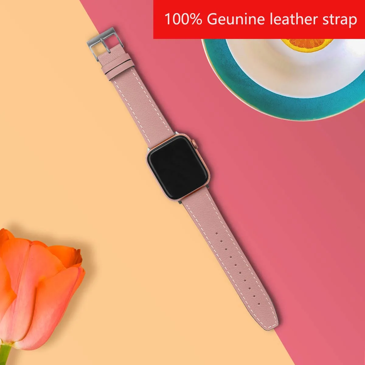 

Ремешок из натуральной кожи для apple watch band series SE 7 6 5 4 44 мм 40, браслет для iwatch 3 38 42 мм 41 45 мм