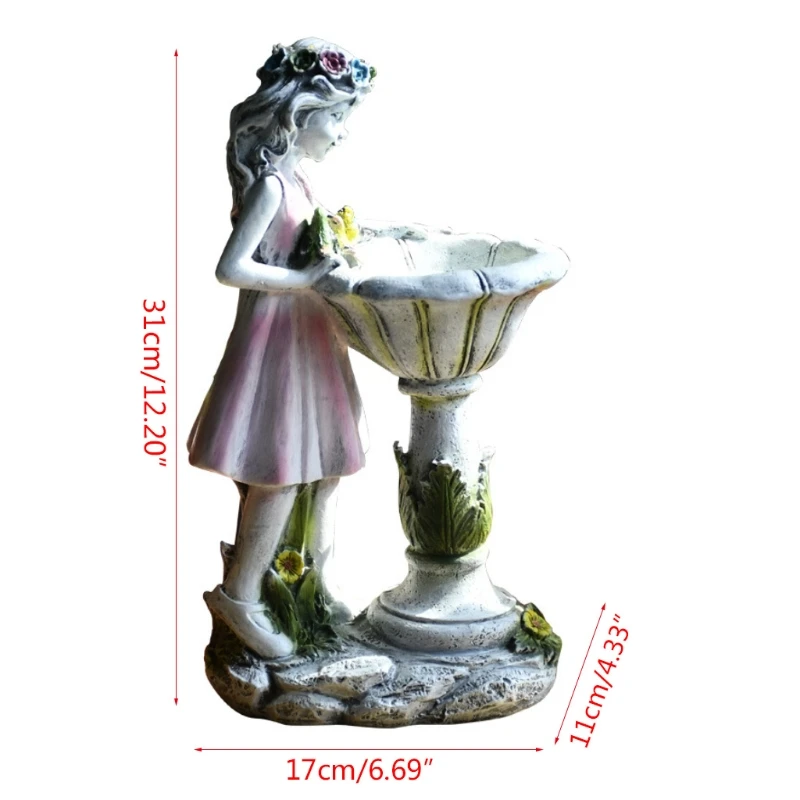 

SolarGarden Fairy Angel Statue Resin Craft Landscaping Figurine Sculpture Decor