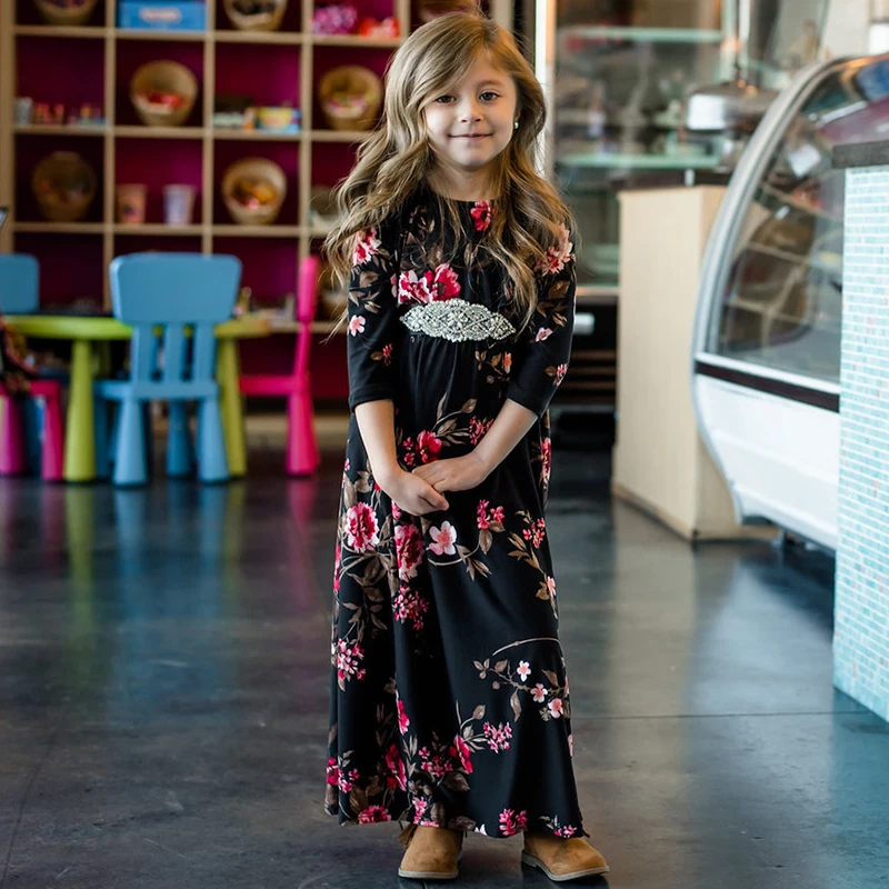 Одинаковые комплекты для семьи в европейском и американском стиле Длинная юбка