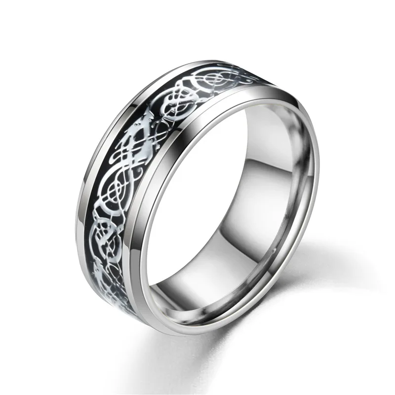 Dragon pattern Stainless steel men's ring fashion trend jewelry | Rings