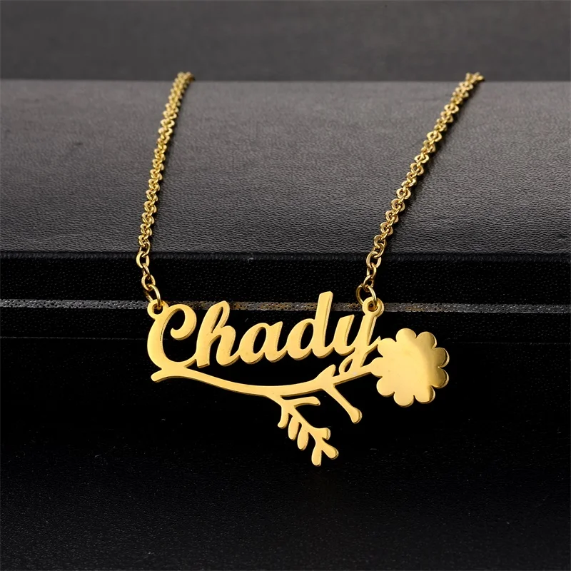 Заказное модное ожерелье из нержавеющей стали для женщин персонализированное