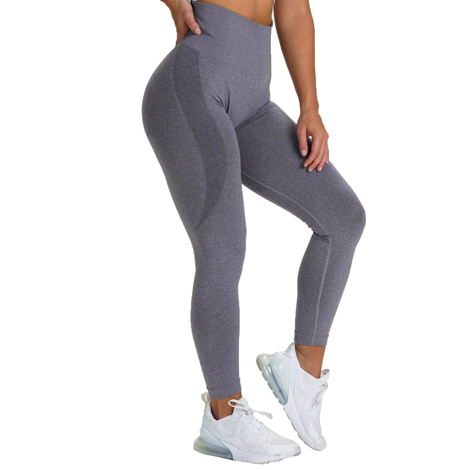 

Workout Women Leggings High Waist Hip Sports Stretch Fitness Running Jogging Gym Exercise Sport Ladies Casual SlimTrouser Solid
