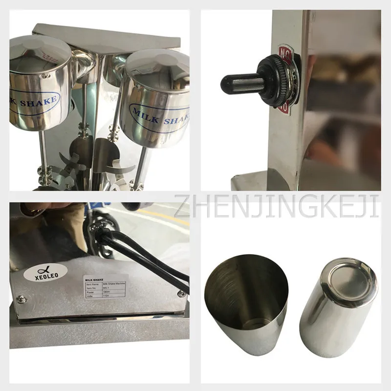 110V/220V Commercial Milkshake Machine Electric Stainless Steel Double-head Mixing Milk Froth 300W Tea Blender | Бытовая техника