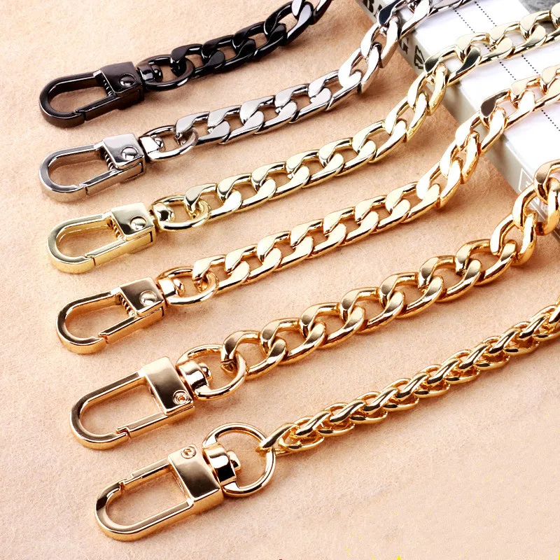 

Long 120cm/100cm Metal Purse Chain Strap Handle Handle Replacement For Handbag Shoulder Bag 4 Color
