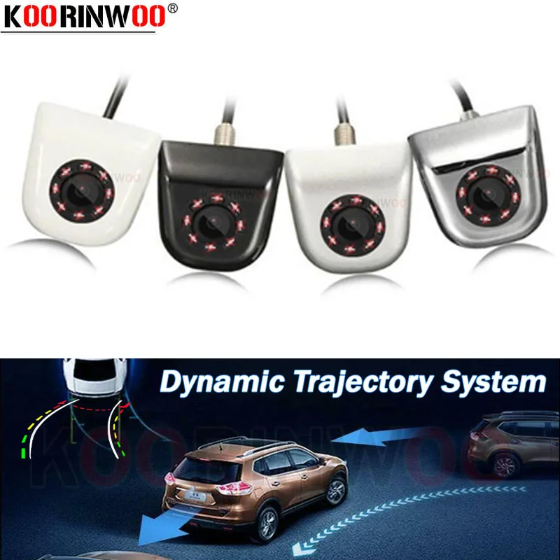 

Koorinwoo 2022 Moving Dynamic Trajectory Universal Auto Parking CCD HD Car Rear view Camera Backup 8 IR Lights Reversing Camera